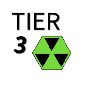 a green logo with the word tier 3 on it